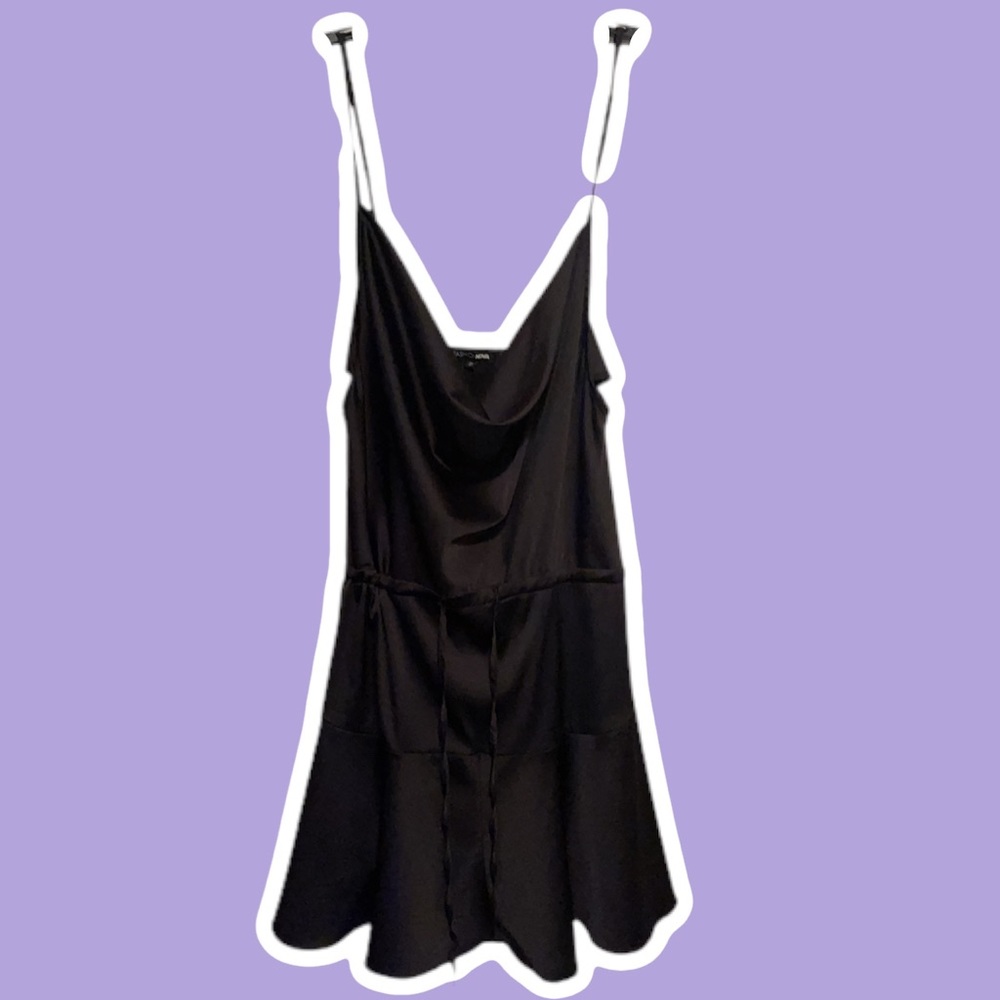 BLACK SLIP DRESS WITH DROP NECK!